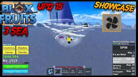 SHOWCASE DE LA FRUTA SPIN BLOX FRUITS UPD15(ESPAÑOL)🚁 - YouTube