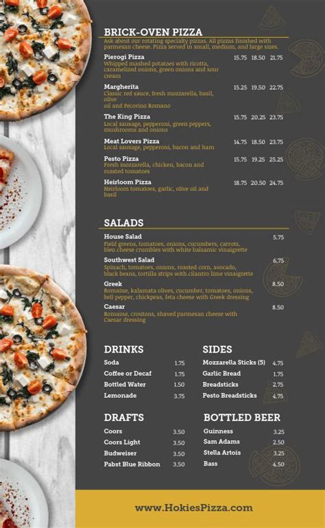 Pizza Cafe Menu Design Template by MustHaveMenus