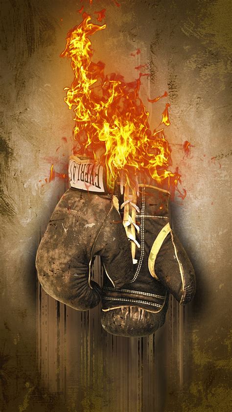 Flaming Boxing Gloves, Fenrir, Flaming, HD phone wallpaper | Peakpx