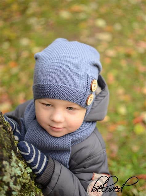 Denim Blue Boys Slouchy Hat Toddler Boy Wool Hat Kids Winter | Etsy