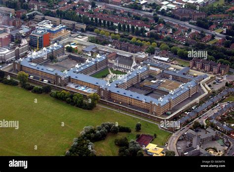 Wormwood Scrubs prison. An aerial view of Wormwood Scrubs Prison, London Stock Photo - Alamy