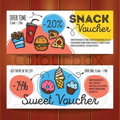 Vector set of discount coupons for ... | Stock vector | Colourbox