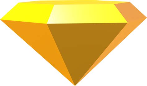 3D-Symbol für goldene Diamanten. 15096439 PNG