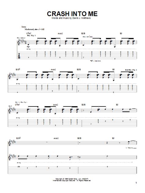 Crash Into Me by Dave Matthews Band - Guitar Tab - Guitar Instructor