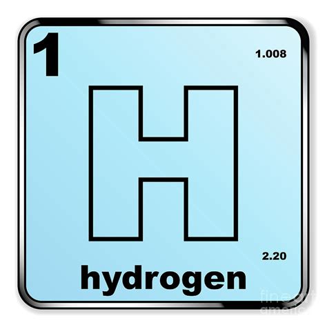 Hydrogen From The Periodic Table Digital Art By Bigalbaloo Stock | My ...