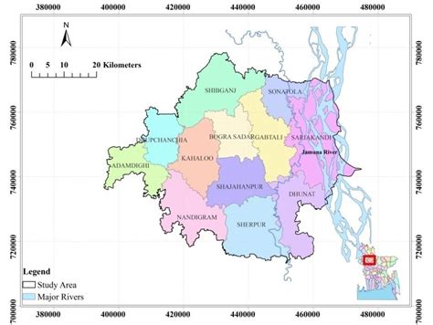 1: Map of the study area (Bogra district) | Download Scientific Diagram