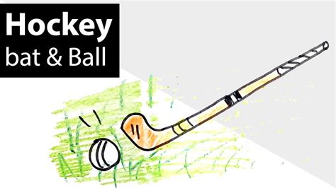 How to draw hockey stick and ball? Learn to draw | easy drawings ...