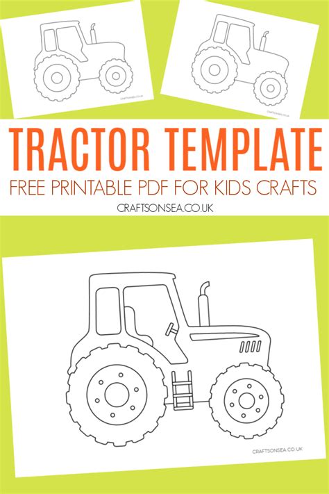 Free Printable Tractor Template - Crafts on Sea