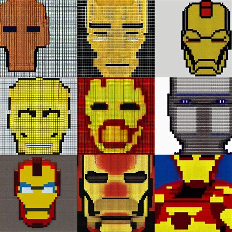 macro shot pixel art head of iron man, pixel art | Stable Diffusion ...