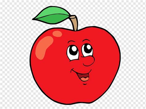 Apple Fruit Animation Drawing, cartoon lectures, food, leaf, heart png | PNGWing