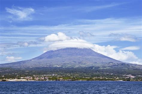 Pico Volcano View from the Sea, Pico Island, Azore Stock Image - Image of grass, travel: 6660241