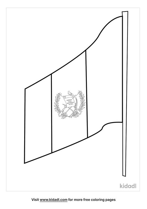 Guatemala Flag Coloring Pages