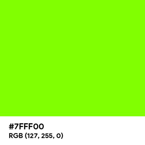 Chartreuse color hex code is #7FFF00