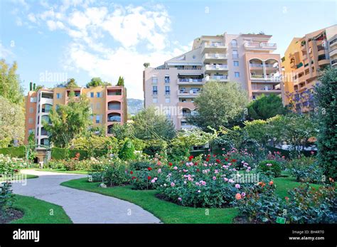Luxury apartments and Rose Garden Monaco Stock Photo - Alamy