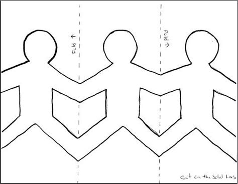 paper dolls holding hands template - Google Search | Paper doll chain ...