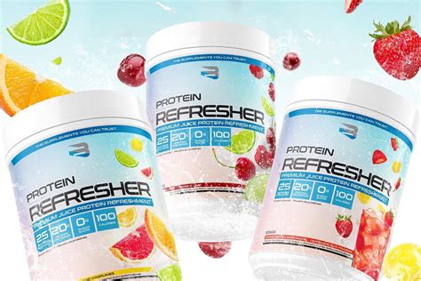 Exclusively fruit-flavored Believe Supplements Protein Refresher