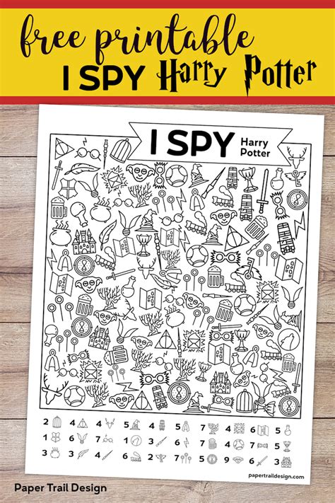 Free Printable Harry Potter I Spy Game - Paper Trail Design