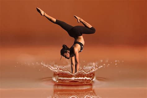 shallow, focus photography, woman, yoga, dance, meditation, fitness, bless you, drop of water ...