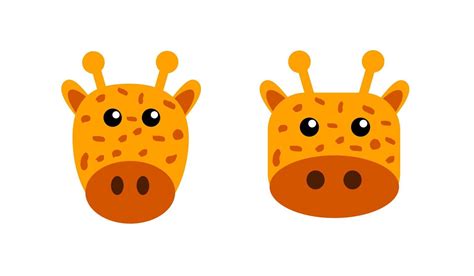 Cute giraffe set 13649722 Vector Art at Vecteezy