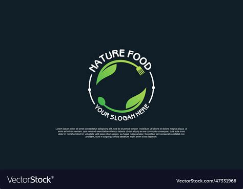 Nature food logo design with unique concept Vector Image