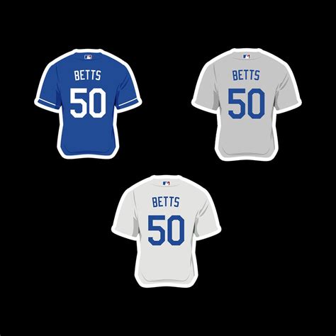 Dodgers Mookie Betts Jersey Sticker Water Resistant/scratch - Etsy