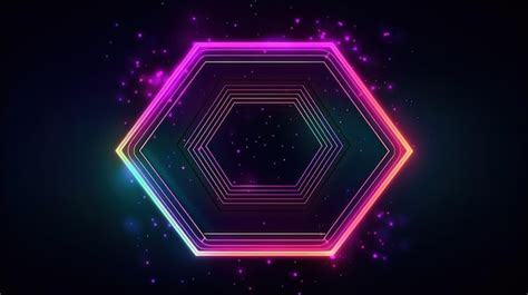 Premium AI Image | Neon lights in a circle wallpaper