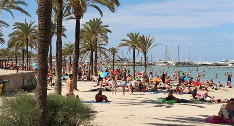 Playa de S'Arenal, popular sandy beach in S'Arenal