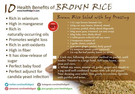 10 Health Benefits of Brown Rice | Brown rice benefits, Brown rice salad, Organic brown rice