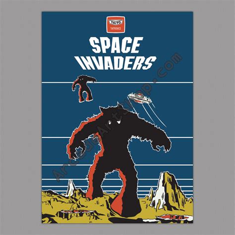 Space Invaders large arcade Poster 50x70cm – Arcade Art Shop