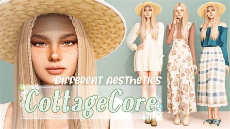 COTTAGECORE | Sims Based On Different Aesthetics | + CC List - YouTube