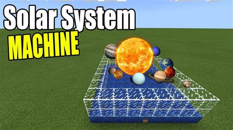 How to Make a SOLAR SYSTEM MACHINE | Minecraft Bedrock Edition ( MCPE / Windows 10 ) - YouTube