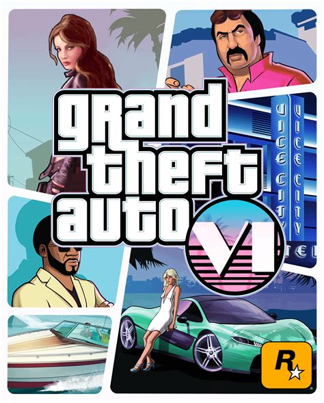 My concept for the GTA 6 cover art and logo : GTA6