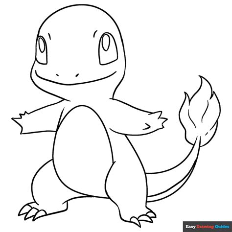 Charmander Coloring Page | Easy Drawing Guides