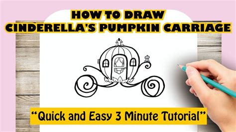 How to draw CINDERELLA'S PUMPKIN CARRIAGE - YouTube