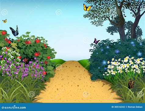 Summer Garden Vector Illustration | CartoonDealer.com #30516342