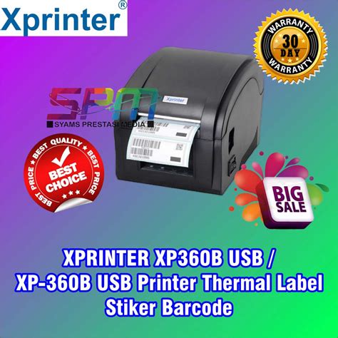 Jual XPRINTER XP360B USB / XP-360B USB Printer Thermal Label