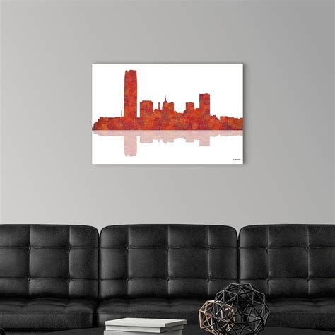 Oklahoma City Oklahoma Skyline I Wall Art, Canvas Prints, Framed Prints ...