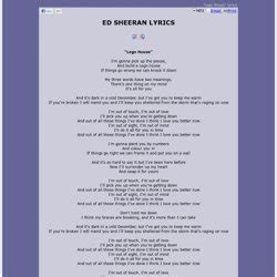 Lyrics- Ed Sheeran - + | Pearltrees