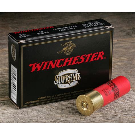 Winchester Double X Magnum Buckshot 12 Gauge 2 3/4" 00 Buck 5 rounds - 95674, 12 Gauge Shells at ...