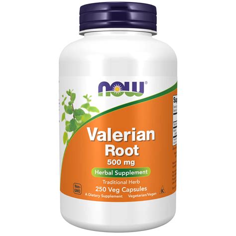 Buy NOW Supplements, Valerian Root (Valeriana officinalis) 500 mg, al Supplement, 250 Veg s ...