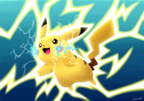 Electric Pikachu Illustration by DirtyGeneral on DeviantArt