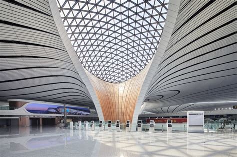 Zaha Hadid Architects completes futuristic, energy-saving airport in Beijing