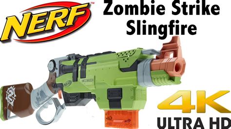 NERF Zombie Strike Slingfire Unboxing and Review - YouTube