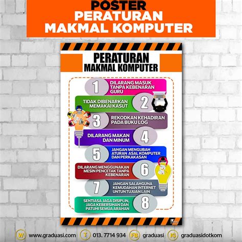 Poster PERATURAN MAKMAL KOMPUTER, Keceriaan bilik komputer #pstr | Shopee Malaysia