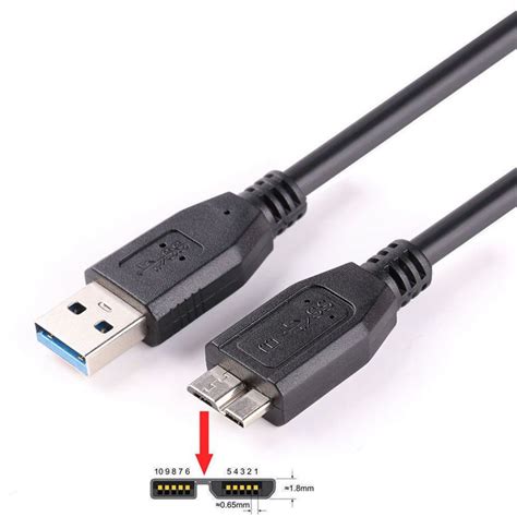 USB 3.0 Type A to Mini B Cable USB3.0 Fast Data Sync Cable Cord for ...