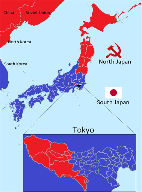 A Map of Post WWII Japan had Operation Downfall occured : r/imaginarymaps