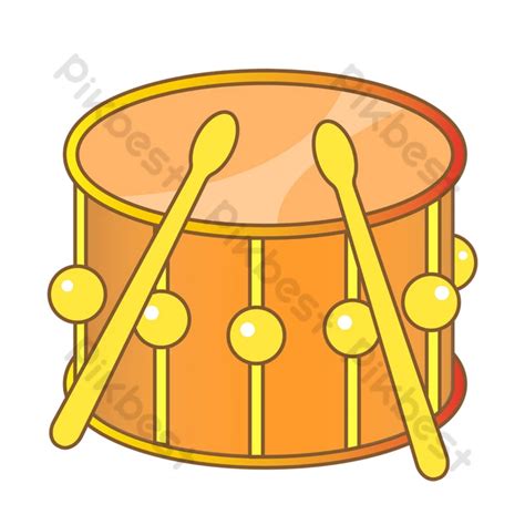 Musical Instrument Drum Cartoon Illustration PNG Images | AI Free ...