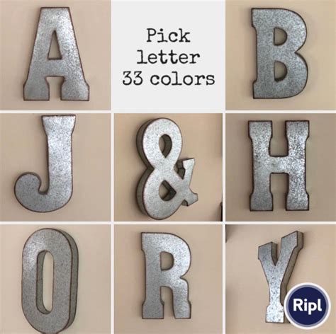 Extra Large Metal Letters/Wall Decor/Galvanized Metal | Etsy in 2022 ...