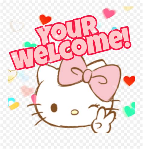 Hellokitty Yourwelcome Sticker - Girly Emoji,Your Welcome Emoji - free transparent emoji ...