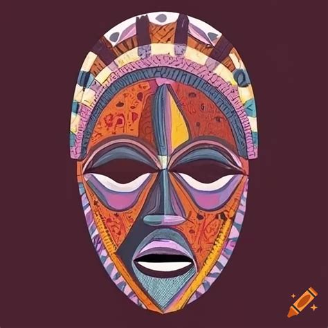 African mask art on Craiyon